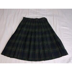 VTG Talbots Plaid Wool Pleated Preppy Academia School Girl Skirt USA Made Sz‎ 6